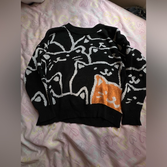 Roven Dino, Cats Sweater, Size L - Picture 1 of 3
